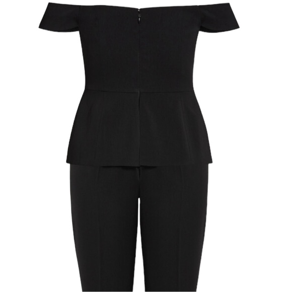 City Chic Sexy Tuxe  Jumpsuit Off The Shoulders - Picture 8 of 13